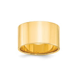 10k Yellow Gold Flat, Lightweight wedding band ring