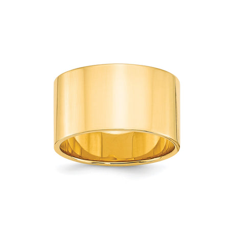 10k Yellow Gold Flat, Lightweight wedding band ring