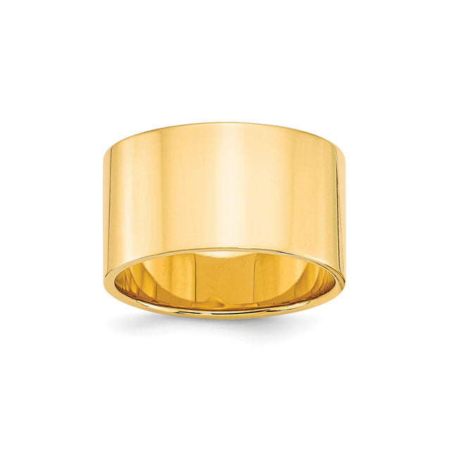 10k Yellow Gold Flat, Lightweight wedding band ring