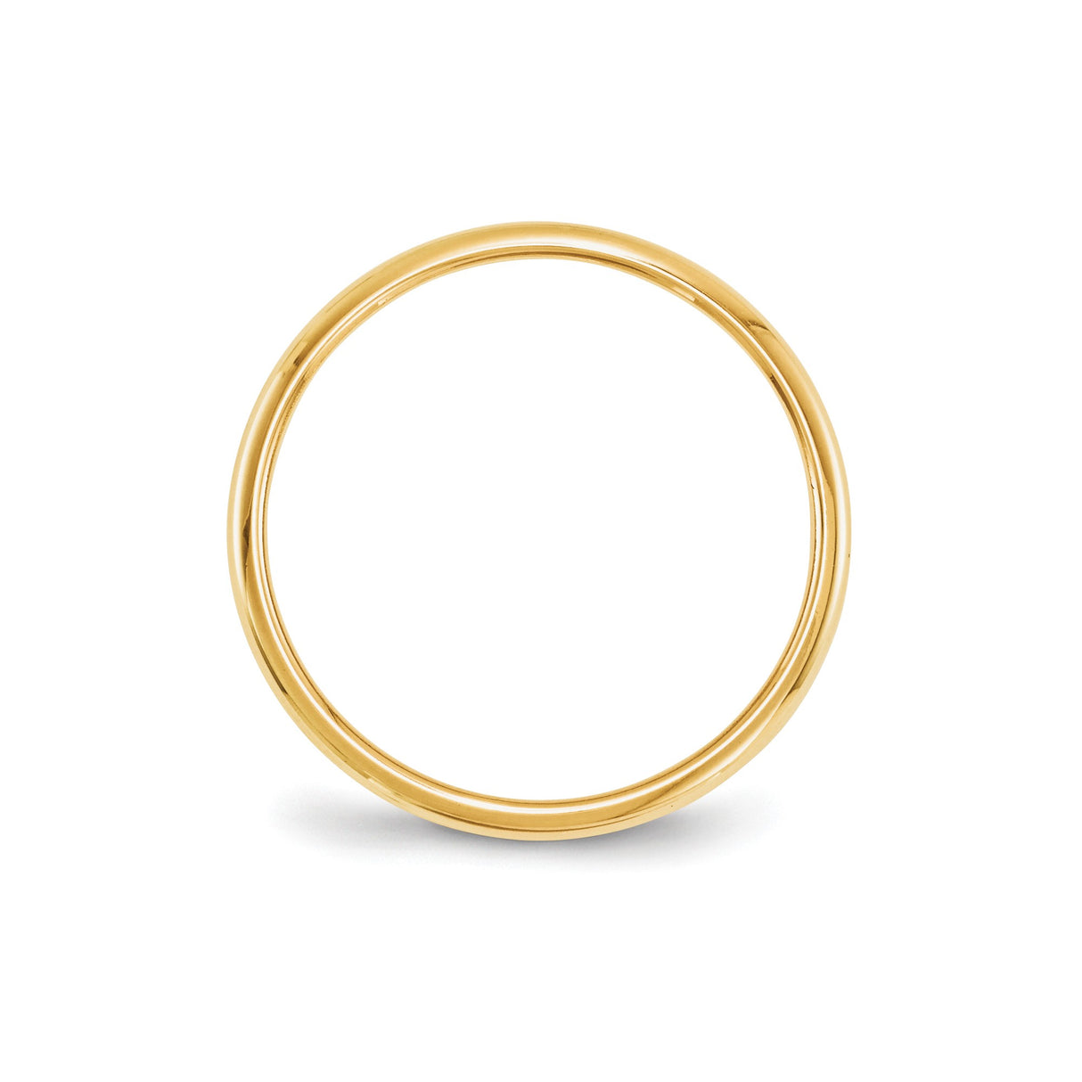 10k Yellow Gold Domed wedding band ring alternate angle