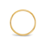 10k Yellow Gold Domed wedding band ring alternate angle