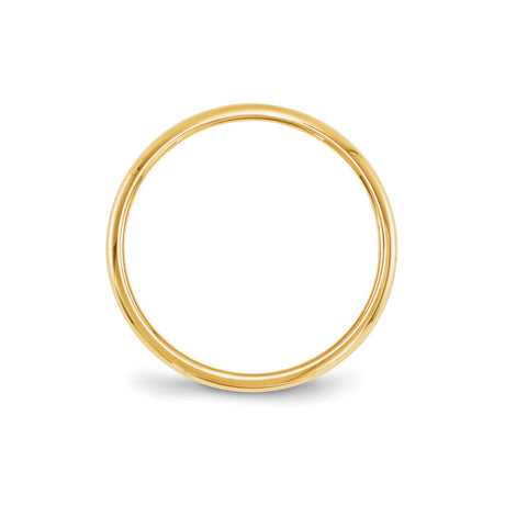 10k Yellow Gold Domed wedding band ring alternate angle