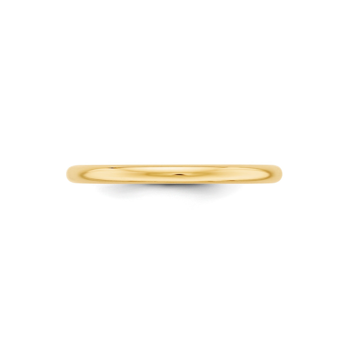 10k Yellow Gold Domed wedding band ring detail view
