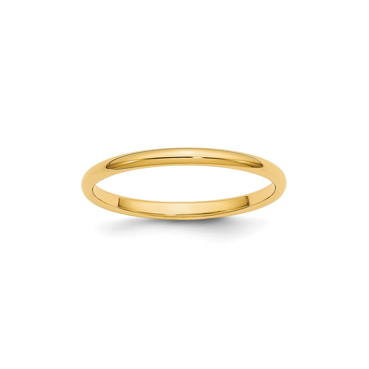 10k Yellow Gold Domed wedding band ring