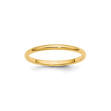 10k Yellow Gold Domed wedding band ring