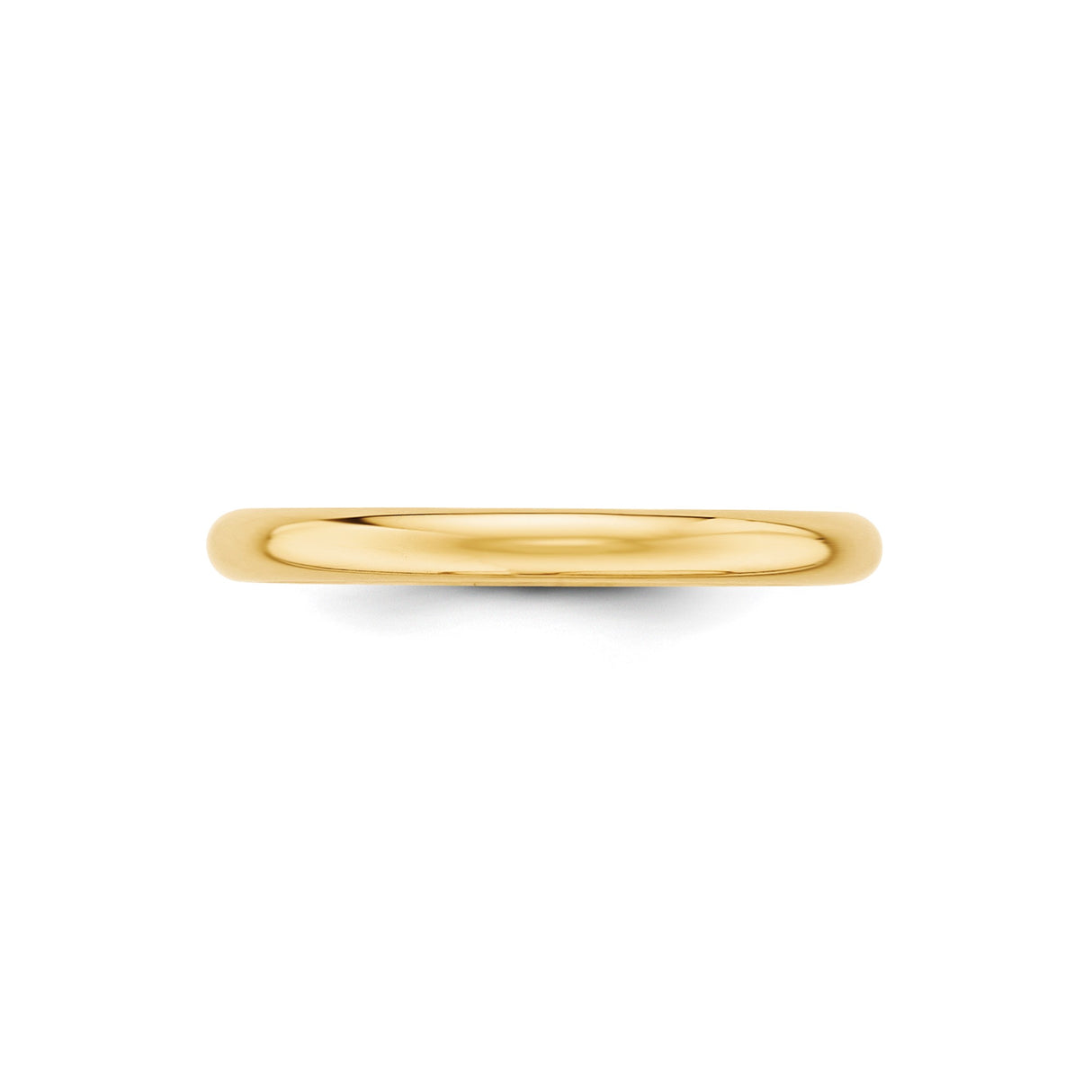 10k Yellow Gold Domed wedding band ring alternate angle