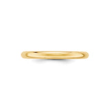 10k Yellow Gold Domed wedding band ring alternate angle