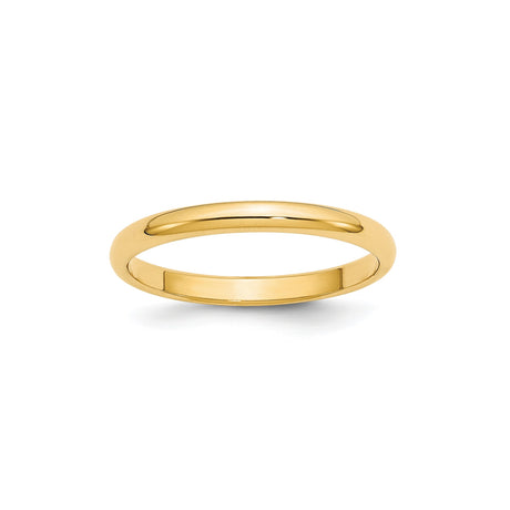 10k Yellow Gold Domed wedding band ring