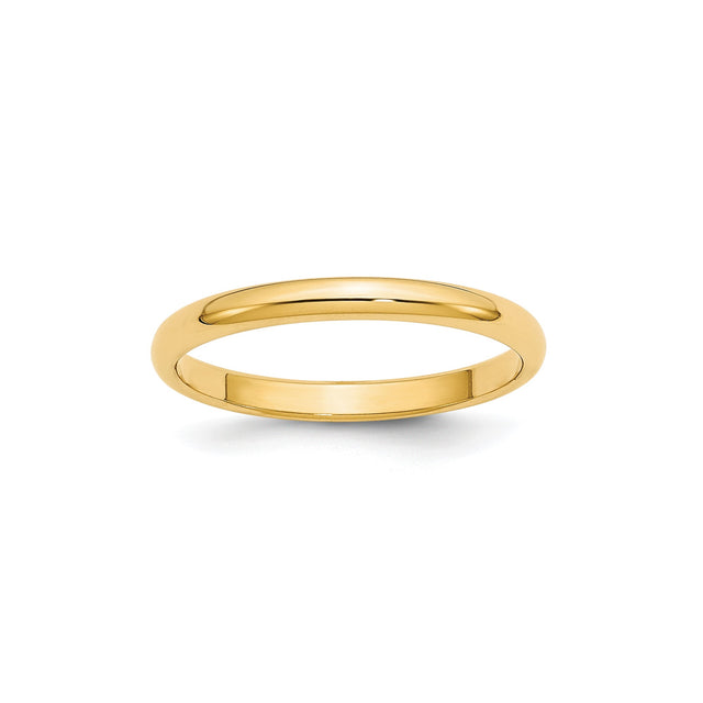 10k Yellow Gold Domed wedding band ring