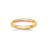 10k Yellow Gold Domed wedding band ring