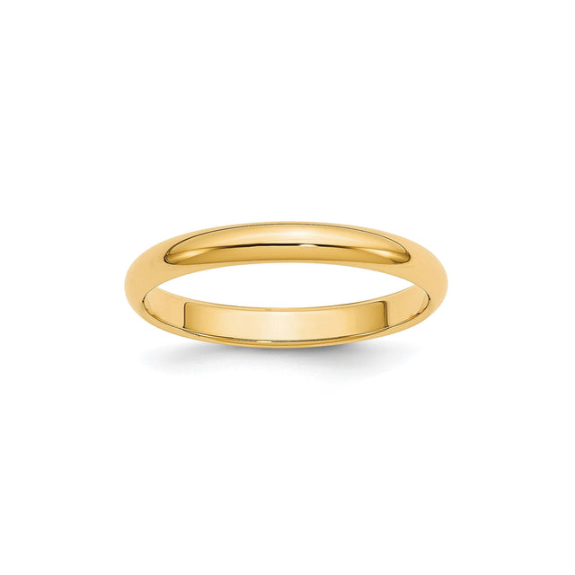 10k Yellow Gold Domed wedding band ring