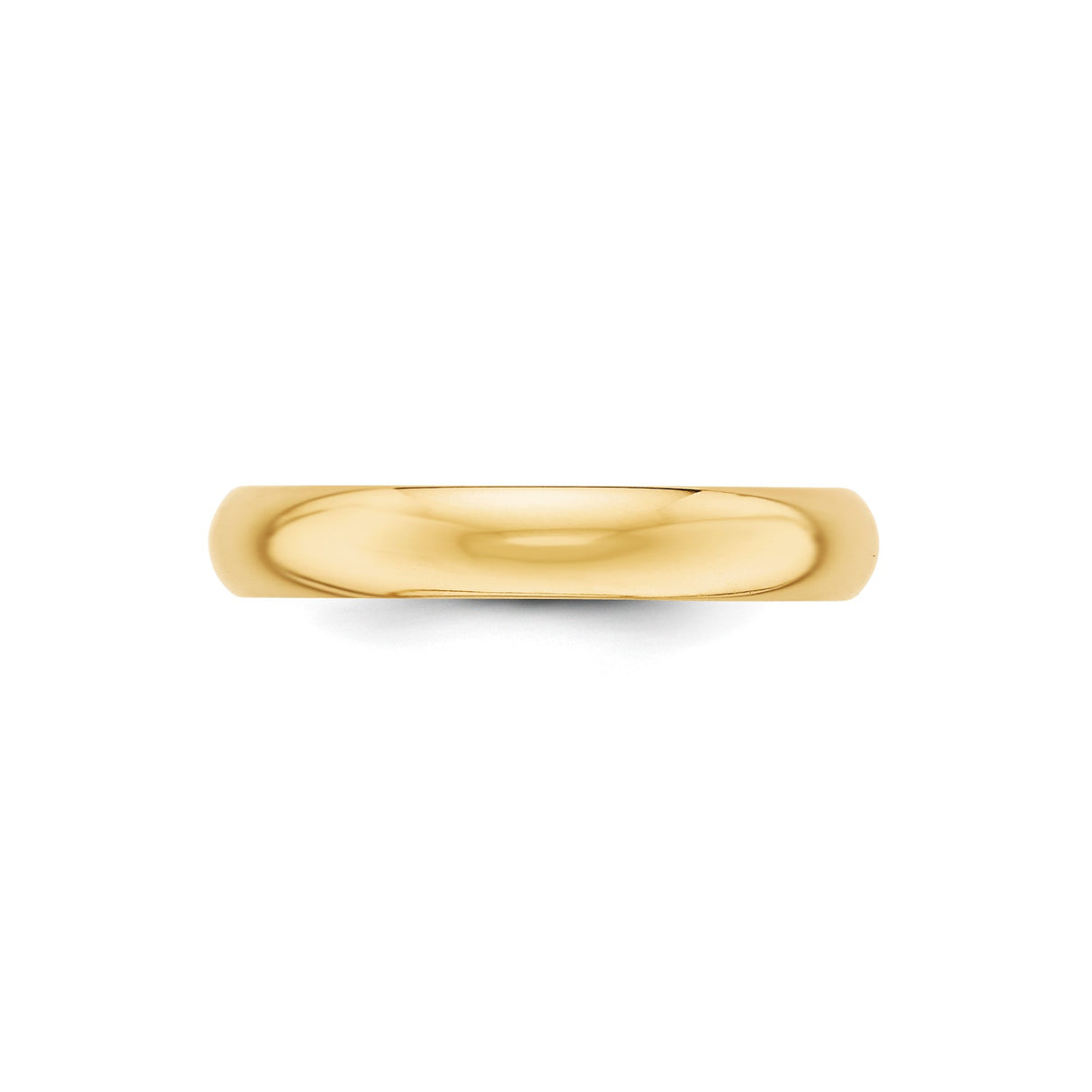 10k Yellow Gold Domed wedding band ring alternate angle