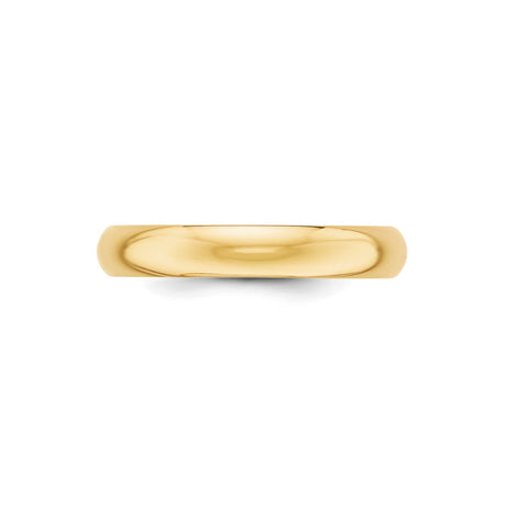 10k Yellow Gold Domed wedding band ring alternate angle