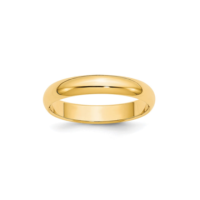 10k Yellow Gold Domed wedding band ring