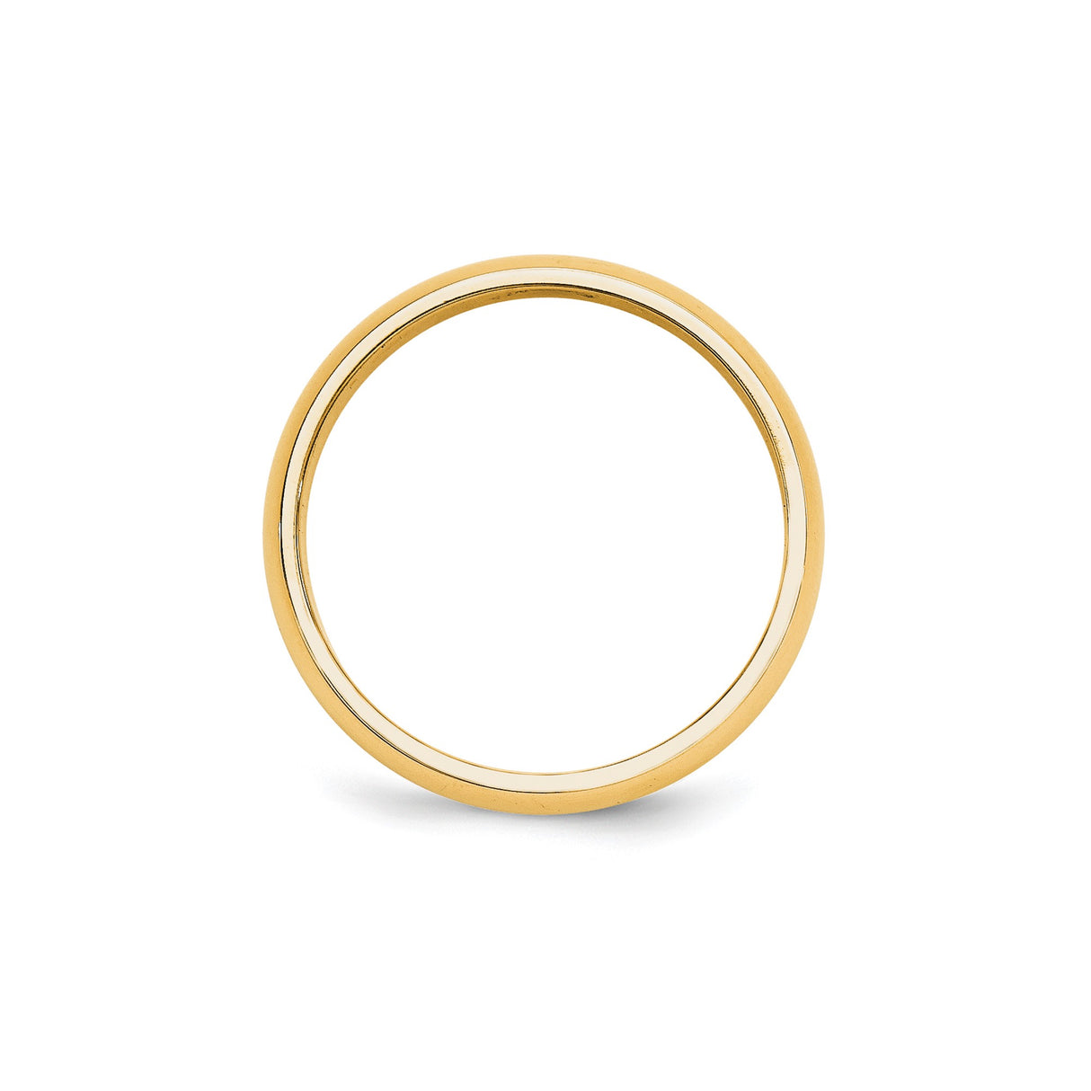 10k Yellow Gold Domed wedding band ring alternate angle