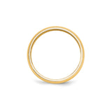 10k Yellow Gold Domed wedding band ring alternate angle