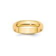 10k Yellow Gold Domed wedding band ring