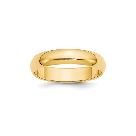 10k Yellow Gold Domed wedding band ring
