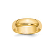 10k Yellow Gold Domed wedding band ring