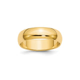 10k Yellow Gold Domed wedding band ring