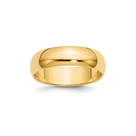 10k Yellow Gold Domed wedding band ring