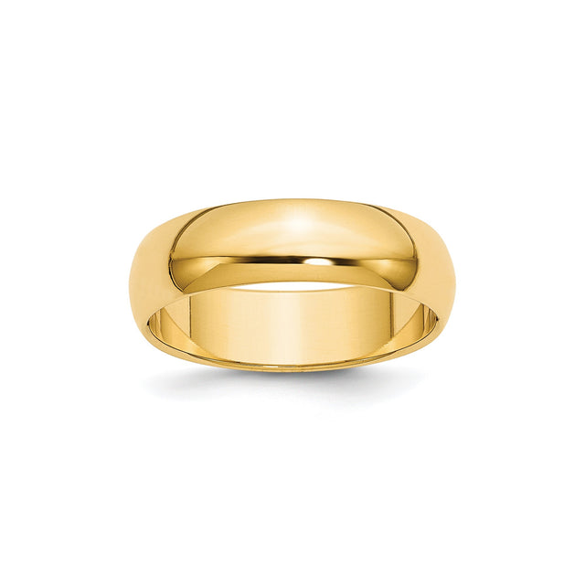 10k Yellow Gold Domed wedding band ring