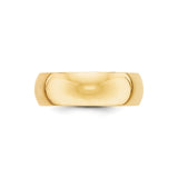 10k Yellow Gold Domed wedding band ring alternate angle