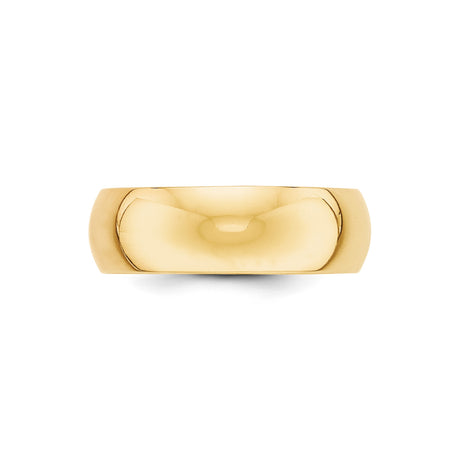 10k Yellow Gold Domed wedding band ring alternate angle