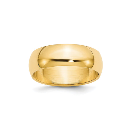 10k Yellow Gold Domed wedding band ring