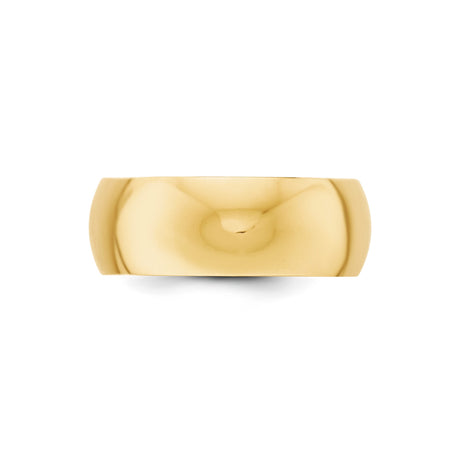 10k Yellow Gold Domed wedding band ring alternate angle