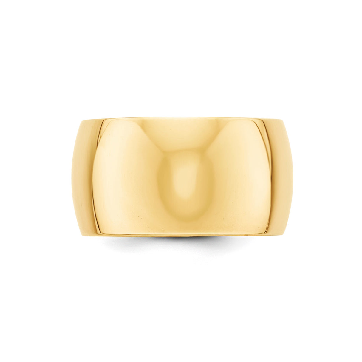 10k Yellow Gold Domed wedding band ring alternate angle