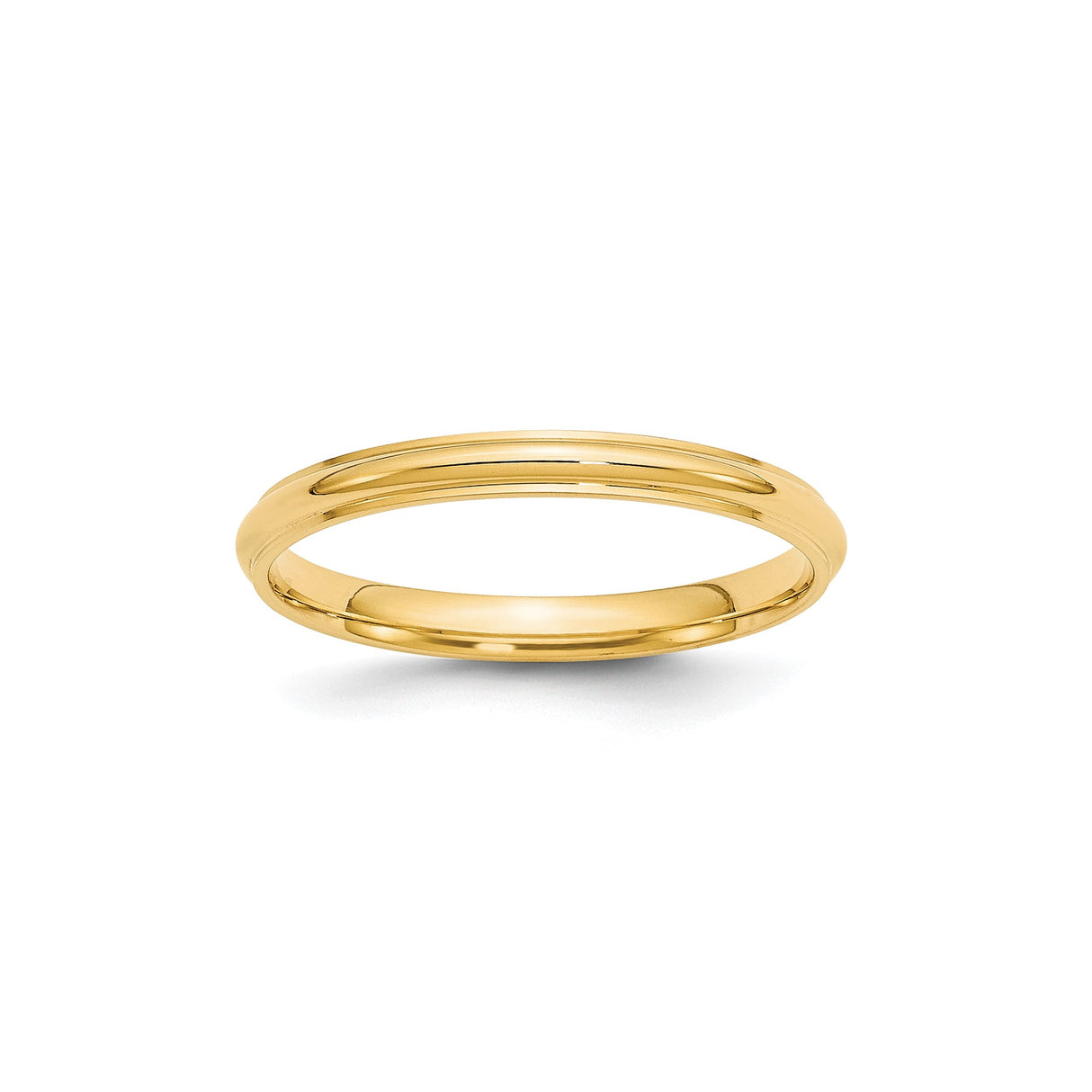 10k Yellow Gold Domed wedding band ring