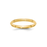 10k Yellow Gold Domed wedding band ring