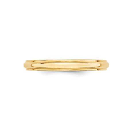 10k Yellow Gold Domed wedding band ring alternate angle