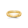 10k Yellow Gold Domed wedding band ring