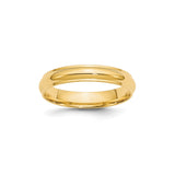 10k Yellow Gold Domed wedding band ring