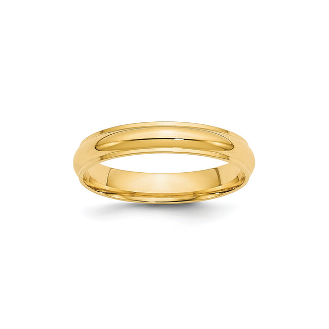 10k Yellow Gold Domed wedding band ring