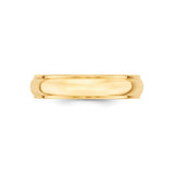 10k Yellow Gold Domed wedding band ring alternate angle