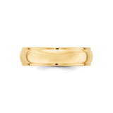 10k Yellow Gold Domed wedding band ring alternate angle