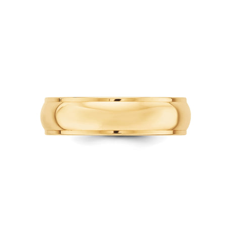10k Yellow Gold Domed wedding band ring alternate angle