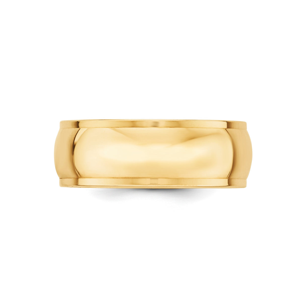 10k Yellow Gold Domed wedding band ring alternate angle