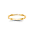 10k Yellow Gold Domed, Lightweight wedding band ring