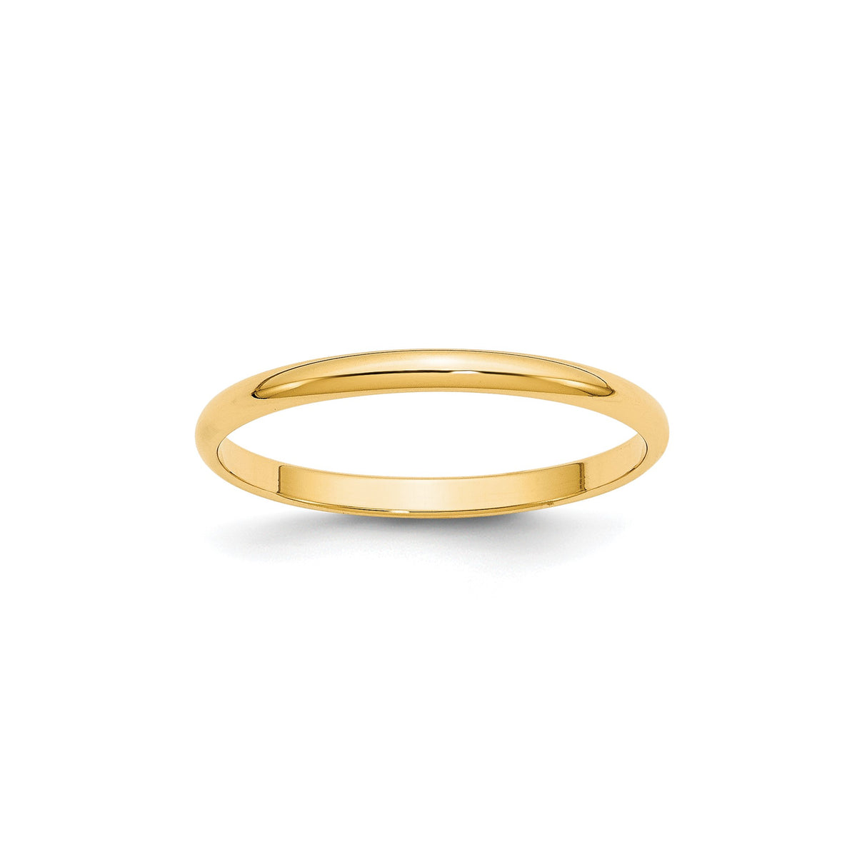 10k Yellow Gold Domed, Lightweight wedding band ring