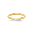 10k Yellow Gold Domed, Lightweight wedding band ring