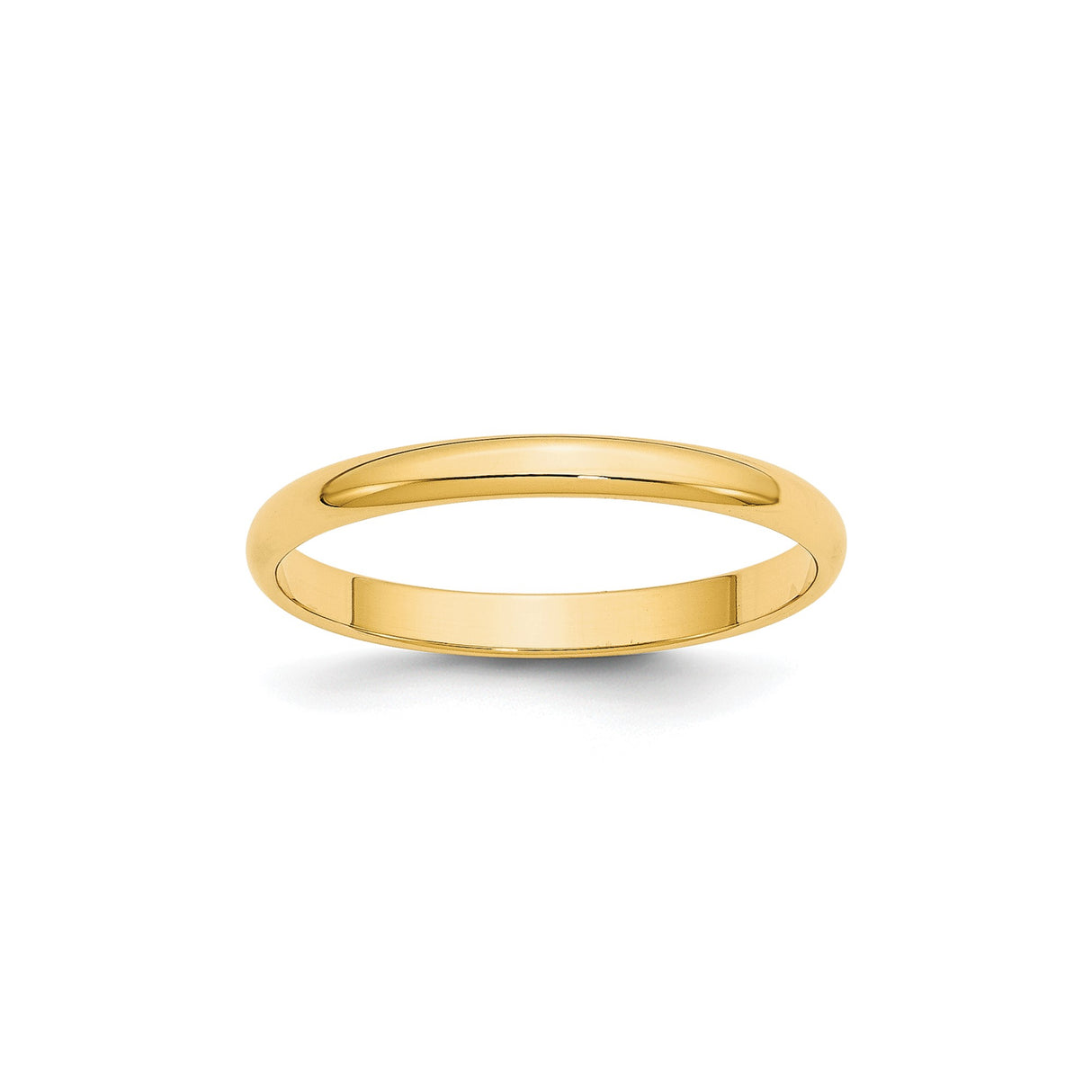 10k Yellow Gold Domed, Lightweight wedding band ring