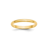 10k Yellow Gold Domed, Lightweight wedding band ring