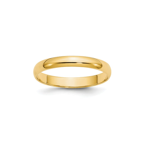 10k Yellow Gold Domed, Lightweight wedding band ring