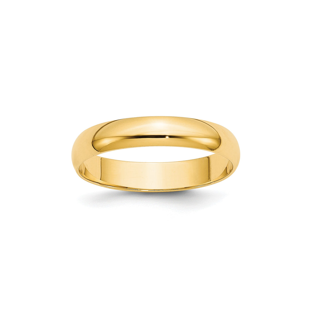 10k Yellow Gold Domed, Lightweight wedding band ring