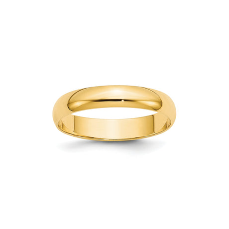 10k Yellow Gold Domed, Lightweight wedding band ring