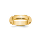 10k Yellow Gold Domed, Lightweight wedding band ring